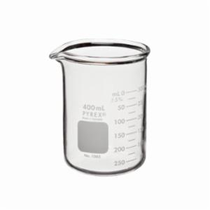 Corning PYREX Heavy Duty Griffin 400mL Beaker, Double Scale, Graduated 1003-400