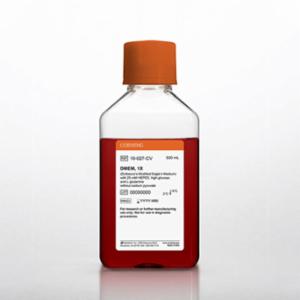 Corning 500 mL DMEM (Dulbeccos Modification of Eagles Medium) [+] 25 mM HEPES, 4.5 g/L glucose, L-glutamine [-] sodium pyruvate 10-027-CV