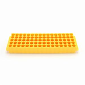 Heathrow Scientific LLC 80-Well Microtube Rack, Yellow HS29025E