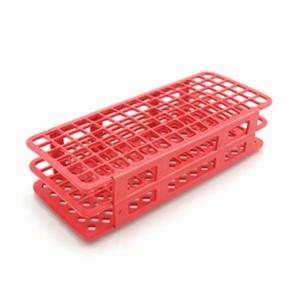 Heathrow Scientific LLC Fold & Snap Tube Rack 13mm 90-Place, Red HS243073R