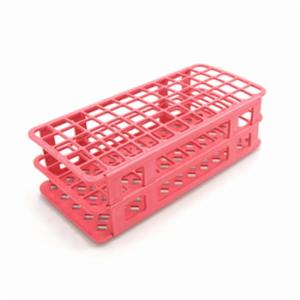 Heathrow Scientific LLC Fold & Snap Tube Rack 17mm 60-Place, Red HS243077R