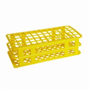 Heathrow Scientific LLC Fold & Snap Tube Rack 17mm 60-Place, Yellow HS243077Y