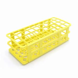 Heathrow Scientific LLC Fold & Snap Tube Rack 21mm 40-Place, Yellow HS243071Y