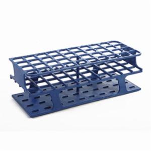 Heathrow Scientific LLC OneRack® Tube Rack Full POM 20mm 40-Place, Blue HS27513B