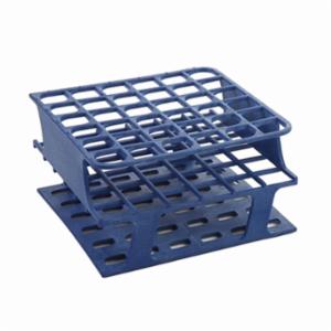 Heathrow Scientific LLC OneRack® Tube Rack Half POM 16mm 36-Place, Blue HS27502B