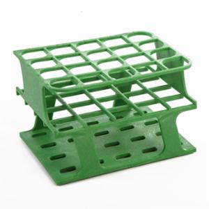 Heathrow Scientific LLC OneRack® Tube Rack Half POM 20mm 20-Place, Green HS27503C