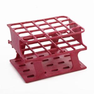 Heathrow Scientific LLC OneRack® Tube Rack Half POM 20mm 20-Place, Magenta HS27503D