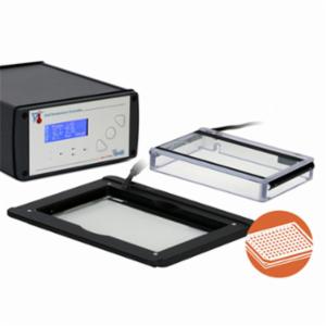 Ibidi , ibidi Heating System Multiwell Plate – Silver Line: ibidi Temperature Controller – Silver Line, Incubation Chamber Multiwell Plate  – Silver Line, with Heated Plate with Heated Glass Bottom for K-Frame stage (160mm x 110mm) and Heated Lid, 12150