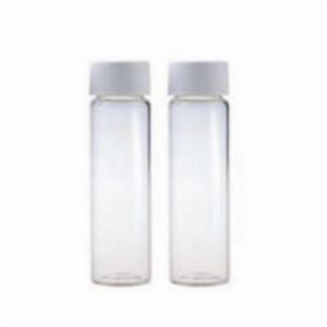ALWSCI 40mL 27.5x95mm Clear Glass EPA/TOC Vial 24-400 White Open Top PP Screw Cap with 22mm Natural PTFE/White Silicone 3.0mm thick Septa (EPA Quality). 72pcs/pk. C0000334