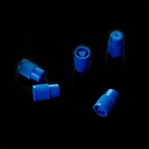 Biologix 12mm Plug Caps, Polyethylene, Blue, Non-Sterile, 12-1299