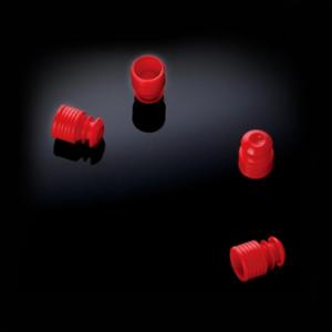 Biologix 13mm Plug Caps, Polyethylene, Red, Non-Sterile, 12-1399