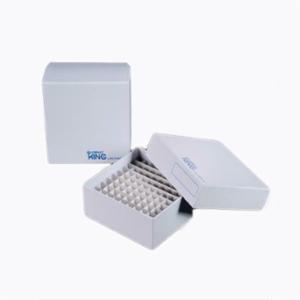 Biologix Cryoking, 3" Superior White Coated Cryobox with 100-well divider, 90-1300