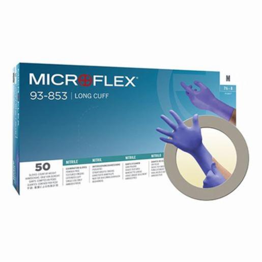 Ansell Glove Microflex Nitrile Extended Viol Blue Small/6.5-7, 50 Items ANSE93-853-S