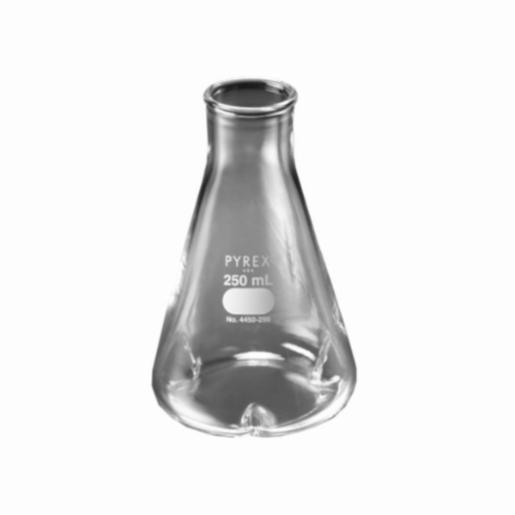 Corning PYREX 250mL Narrow Mouth Erlenmeyer Flask with Baffles 4450-250