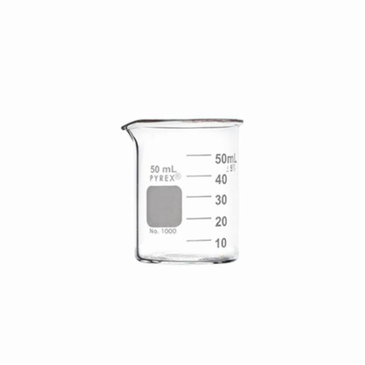 Corning PYREX Griffin Low Form 50mL Beaker, Graduated 1000-50