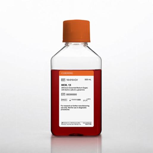 Corning 500 mL MEM (Minimum Essential Medium) [+] Earles salts, L-glutamine 10-010-CV