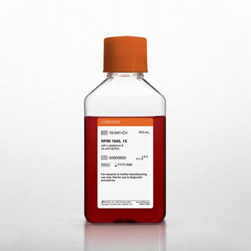 Corning 500 mL RPMI 1640 [+] L-glutamine, 25 mM HEPES 10-041-CV