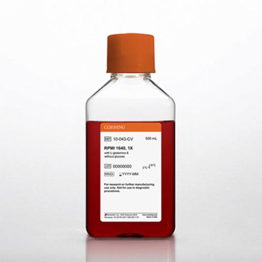 Corning 500 mL RPMI 1640 [+] L-glutamine [-] glucose 10-043-CV