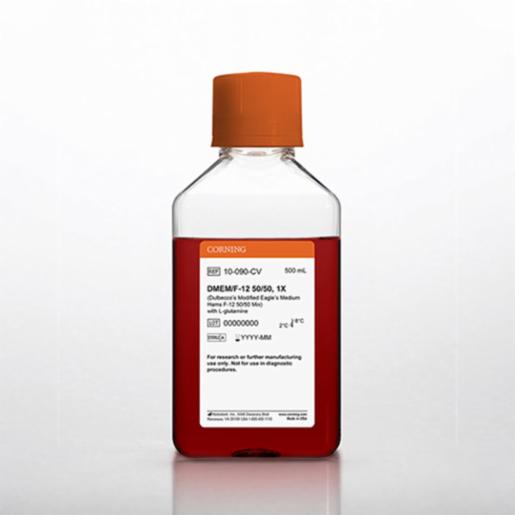 Corning 500 mL DMEM (Dulbeccos Modification of Eagles Medium)/Hams F-12 50/50 Mix [+] L-glutamine 10-090-CV