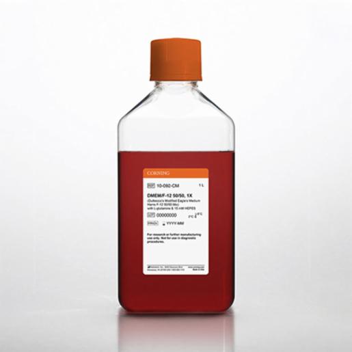 Corning 1 L DMEM (Dulbeccos Modification of Eagles Medium)/Hams F-12 50/50 Mix [+] L-glutamine, 15 mM HEPES 10-092-CM