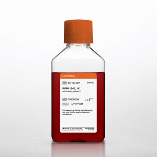 Corning 500 mL RPMI 1640, 1x [+] Corning glutagro™, phenol red 10-104-CV