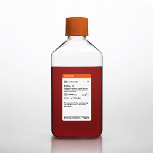 Corning 1 L DMEM (Dulbeccos Modification of Eagles Medium) [+] 4.5 g/L glucose, sodium pyruvate [-] L-glutamine 15-013-CM