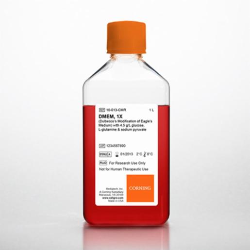 Corning 10 L DMEM (Dulbeccos Modification of Eagles Medium) [+] 4.5 g/L glucose, sodium pyruvate [-] L-glutamine 15-013-LX