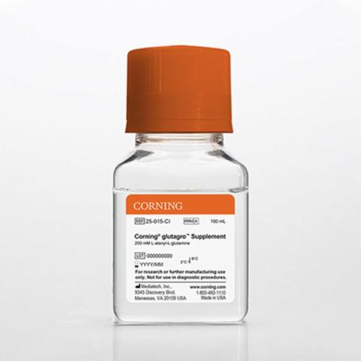 Corning 100 mL glutagro™, 200 mM Solution, 100x [+] 8.5 g/L NaCI 25-015-CI