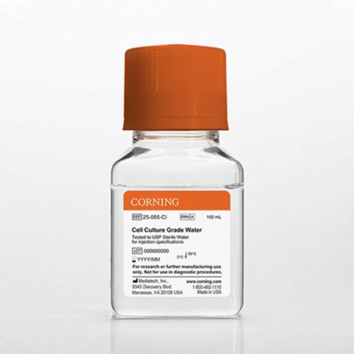 Corning 100 mL Cell Culture Grade Water Tested to USP Sterile Water for Injection Specifications 25-055-CI