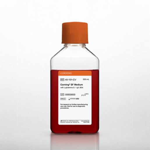 Corning 500 mL SF Medium, [+] L-glutamine and 1 g/L BSA 40-101-CV