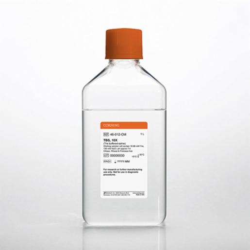 Corning 1 L 10X Tris Buffered Saline, Liquid, pH 7.4 ± 0.1 RNase-/DNase- and protease-free 46-012-CM