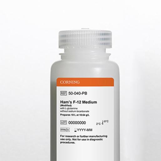 Corning 10 L Hams F-12 Medium, Powder [+] L-glutamine [-] sodium bicarbonate 50-040-PB