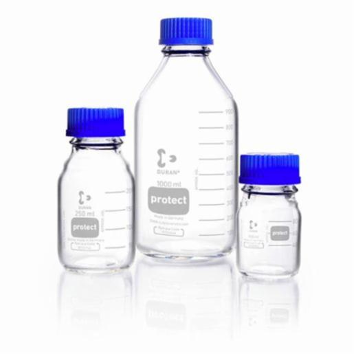 DWK Lab Bottle 500ml Clear Duran Protect Gl45 Cap/Ring,10 Items SCOT218054454
