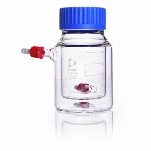 DWK Bottle Lab Duran Clear 500ml Gls80 Dbl Wld Blue Cap Ring,1 SCOT242564451
