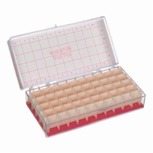 DWK File M-T Vial Stores 40 Vials 4ml, 6 Items WHEA228780