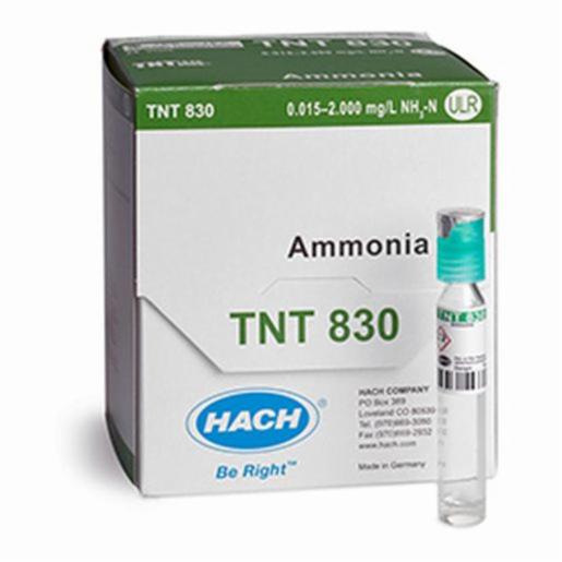 Hach Ammonia Tnt+, ulr, .02-2.5mg/L, 25 Items Hach TNT830