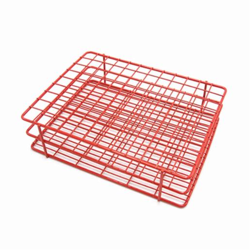 Heathrow Scientific LLC Coated Wire Tube Rack 13-16mm 9x12 Format, Red HS23108