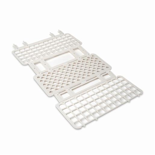 Heathrow Scientific LLC Fold & Snap Tube Rack 17mm 60-Place, White HS243077W