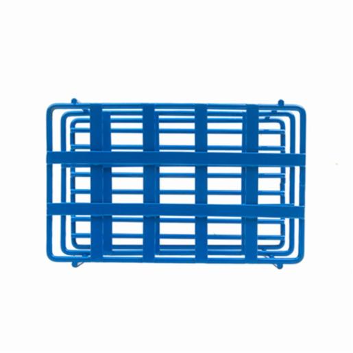 Heathrow Scientific Coated Wire Tube Rack 16-18mm 15mL Tubes, 3x5 Format, Blue HS23215