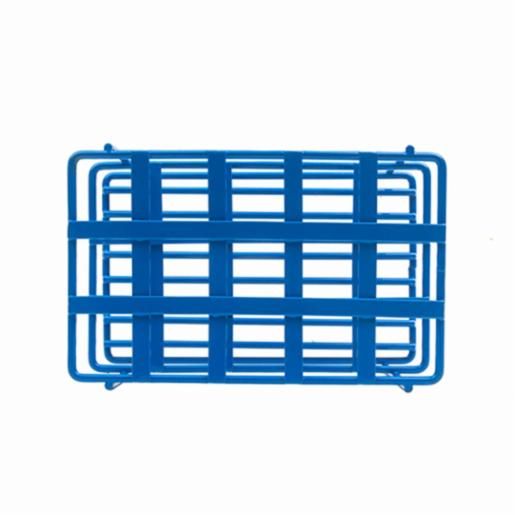 Heathrow Scientific LLC Coated Wire Tube Rack 16-18mm 15mL Tubes, 3x5 Format, Blue HS23215