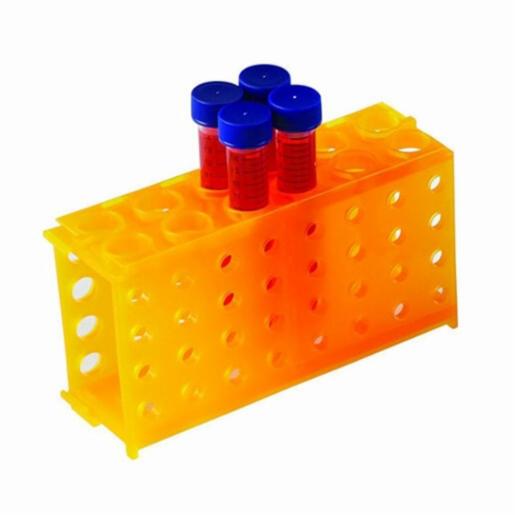 Heathrow Scientific LLC 4-Way Tube Rack, Orange HS29022F