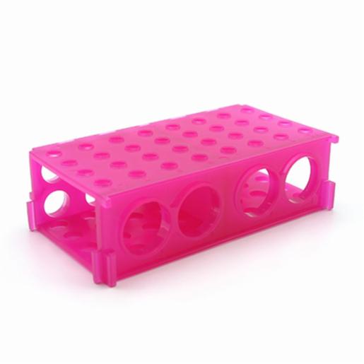 Heathrow Scientific LLC 4-Way Tube Rack, Pink HS29022D