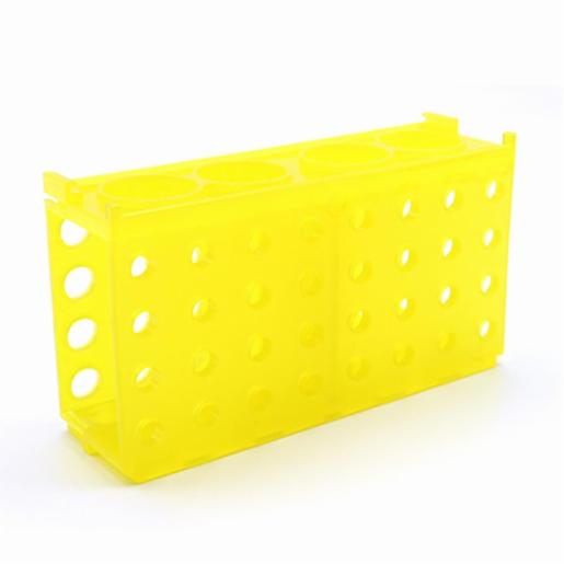 Heathrow Scientific LLC 4-Way Tube Rack, Yellow HS29022E