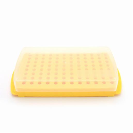 Heathrow Scientific LLC 96-Well Reversible Tube Rack, Yellow HS2345F