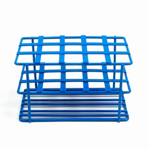 Heathrow Scientific LLC Coated Wire Tube Rack 16-18mm 15mL Tubes, 3x5 Format, Blue HS23215