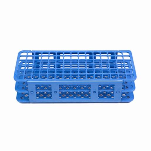 Heathrow Scientific LLC Fold & Snap Tube Rack 13mm 90-Place, Blue HS243073B