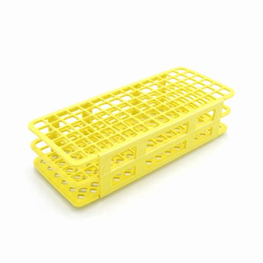 Heathrow Scientific LLC Fold & Snap Tube Rack 13mm 90-Place, Yellow HS243073Y