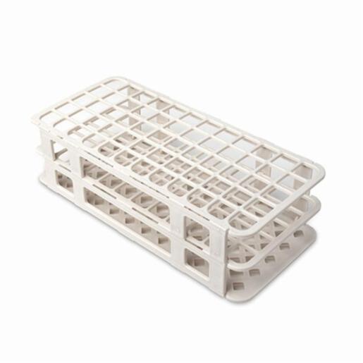 Heathrow Scientific LLC Fold & Snap Tube Rack 17mm 60-Place, White HS243077W