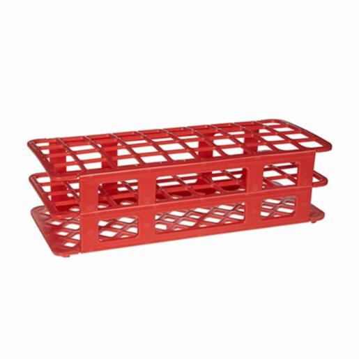 Heathrow Scientific LLC Fold & Snap Tube Rack 21mm 40-Place, Red HS243071R