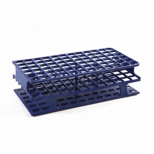 Heathrow Scientific LLC OneRack® Tube Rack Full POM 13mm 72-Place, Blue HS27511B